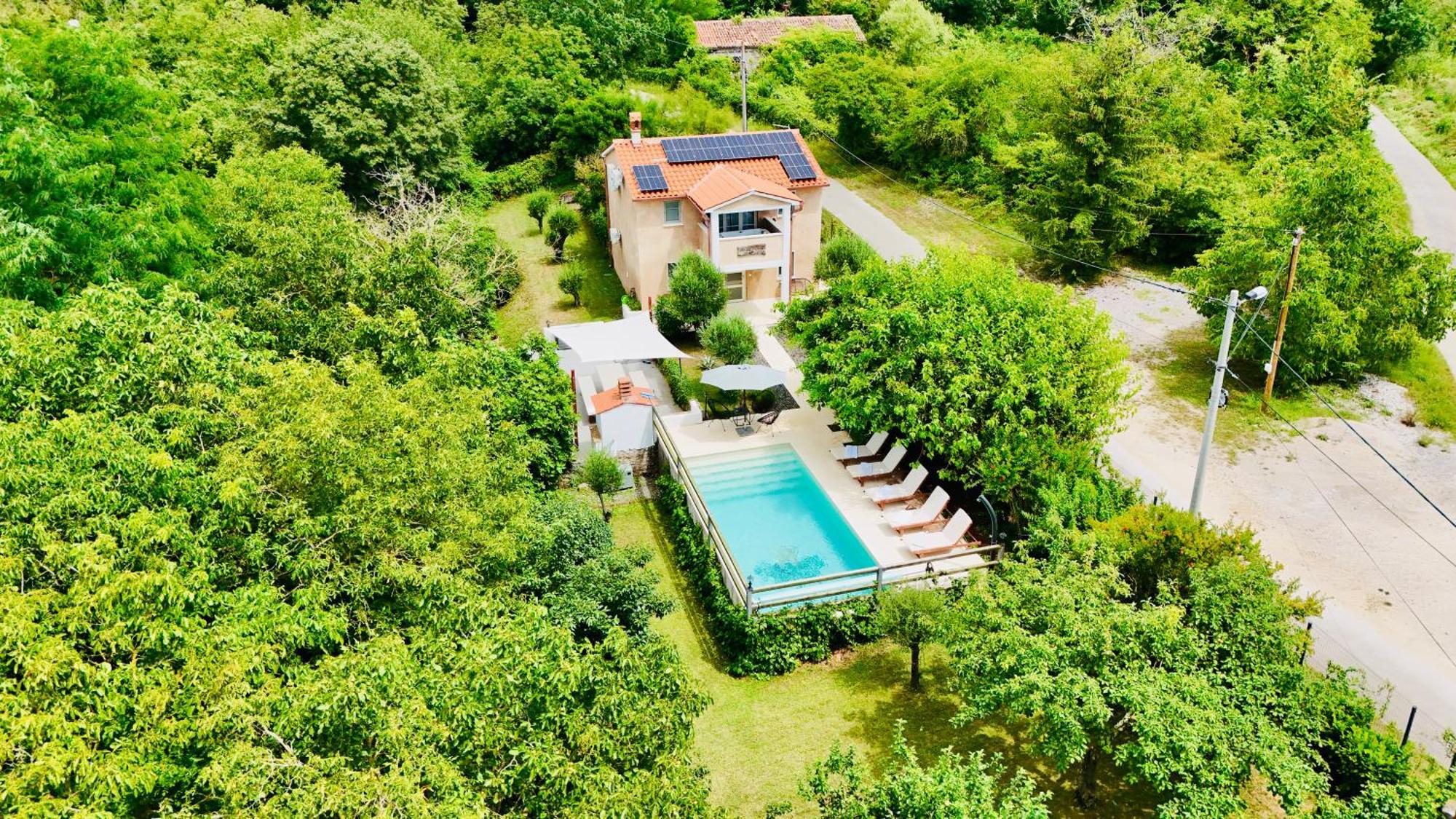 Wellness House Oliva With Heated Salt Water Pool, Sauna & Jakuzzi Labin  Eksteriør bilde